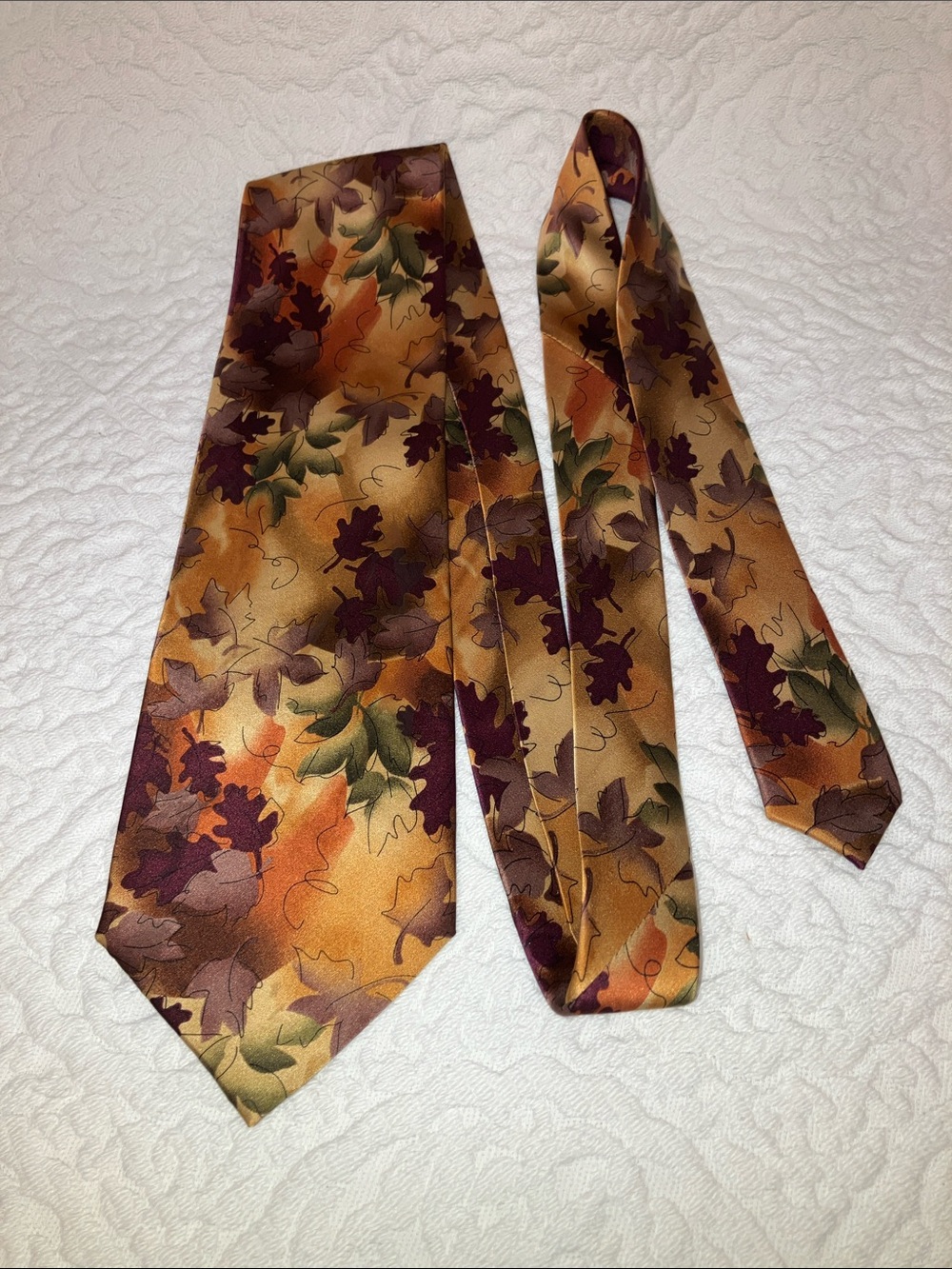 Vintage Jerry Garcia silk tie “trees” autumn leaf pattern